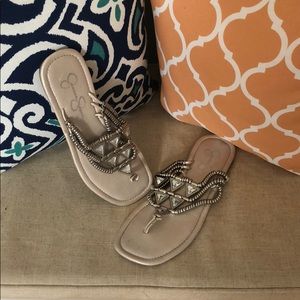 Jessica Simpson Silver Sandals